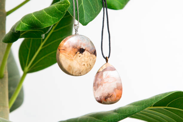 istock Real flowers in epoxy resin, jewelry 1319399085