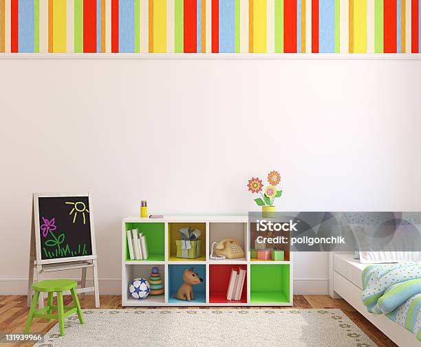 Interior Of Playroom Stock Photo - Download Image Now - Childhood, Playroom, Storage Compartment