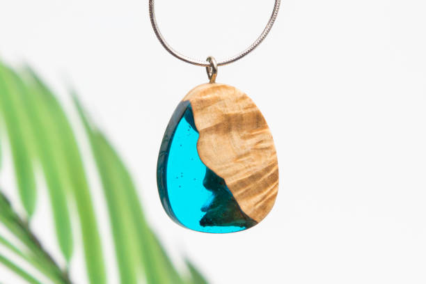 istock Real flowers in epoxy resin, jewelry 1319403046