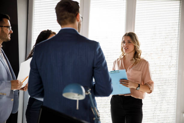 istock Business colleagues discussing project ideas during a meeting at the office 1319405908