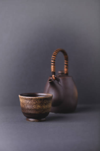 istock Traditional, handcrafted ceramic on paper background. Soft focus. Copy space. 1319407602