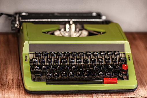 Old Green Typewriter