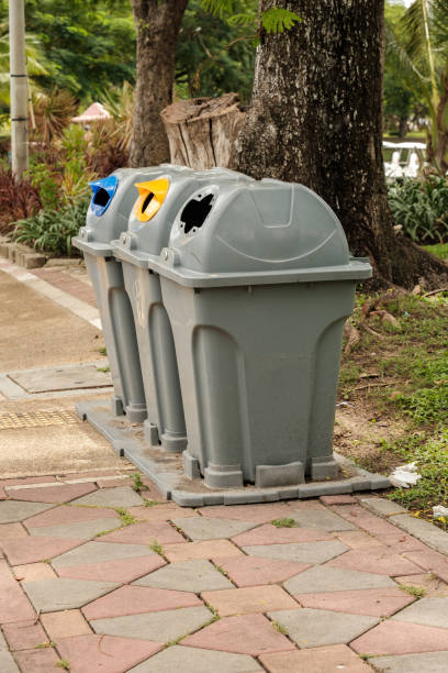 istock Pair of old garbage in garden 1319416858