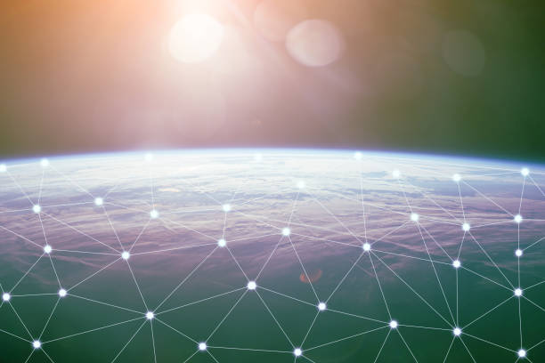 istock global network and data customer connection on space background, concept of international trading and digital investment, Element of the image provided by NASA 1319421933