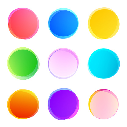 Creative vector illustration of colorful round abstract banners