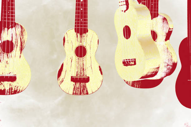 istock guitars suspended in the air on a white background 1319430366