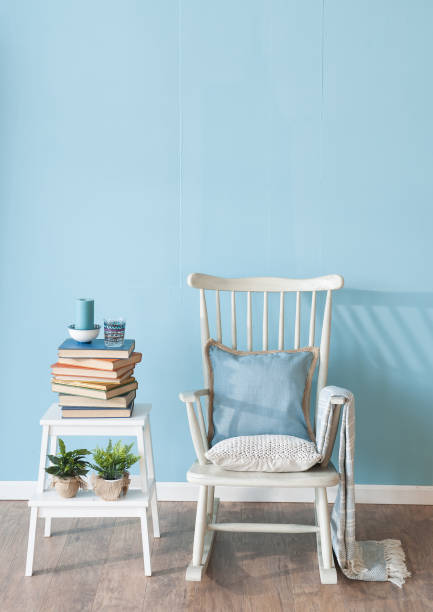 Reading room bookshelf old brick wall cozy interior decoration
