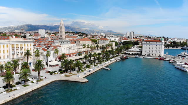 Aerial view of Historical part of Split, Croatia