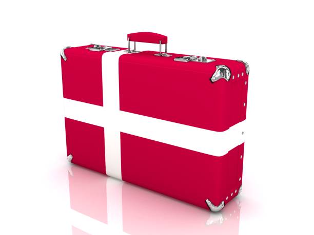 istock Travel suitcase Denmark flag 1319432417