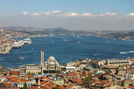 view of the Bosphorus from above. istabul Bosphorus.
