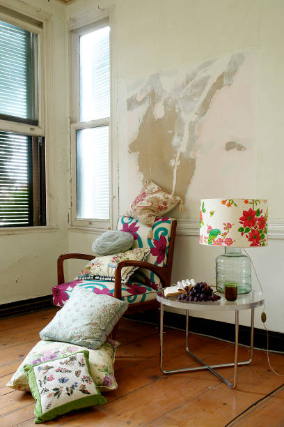 istock Reading room bookshelf old brick wall cozy interior decoration 1319439255
