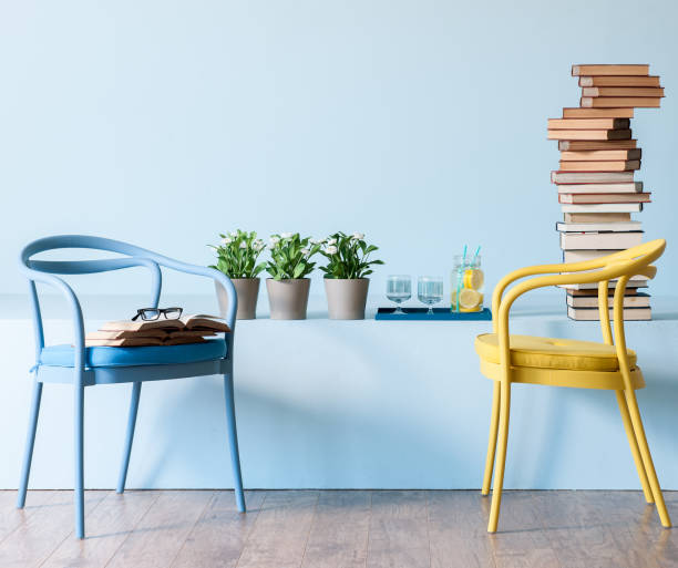 istock Reading room bookshelf old brick wall cozy interior decoration 1319439372