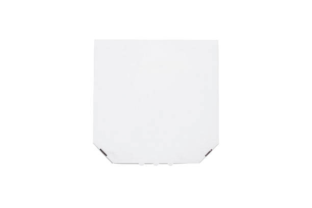 istock closed packaging of pizza on a white background. Top view, flat lay 1319442548