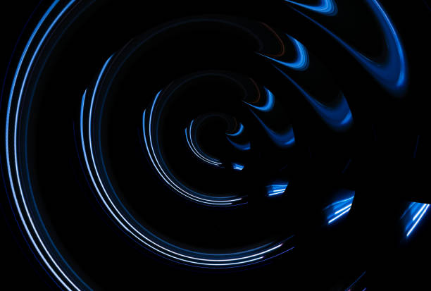 istock blue car lights at night. long exposure 1319443012