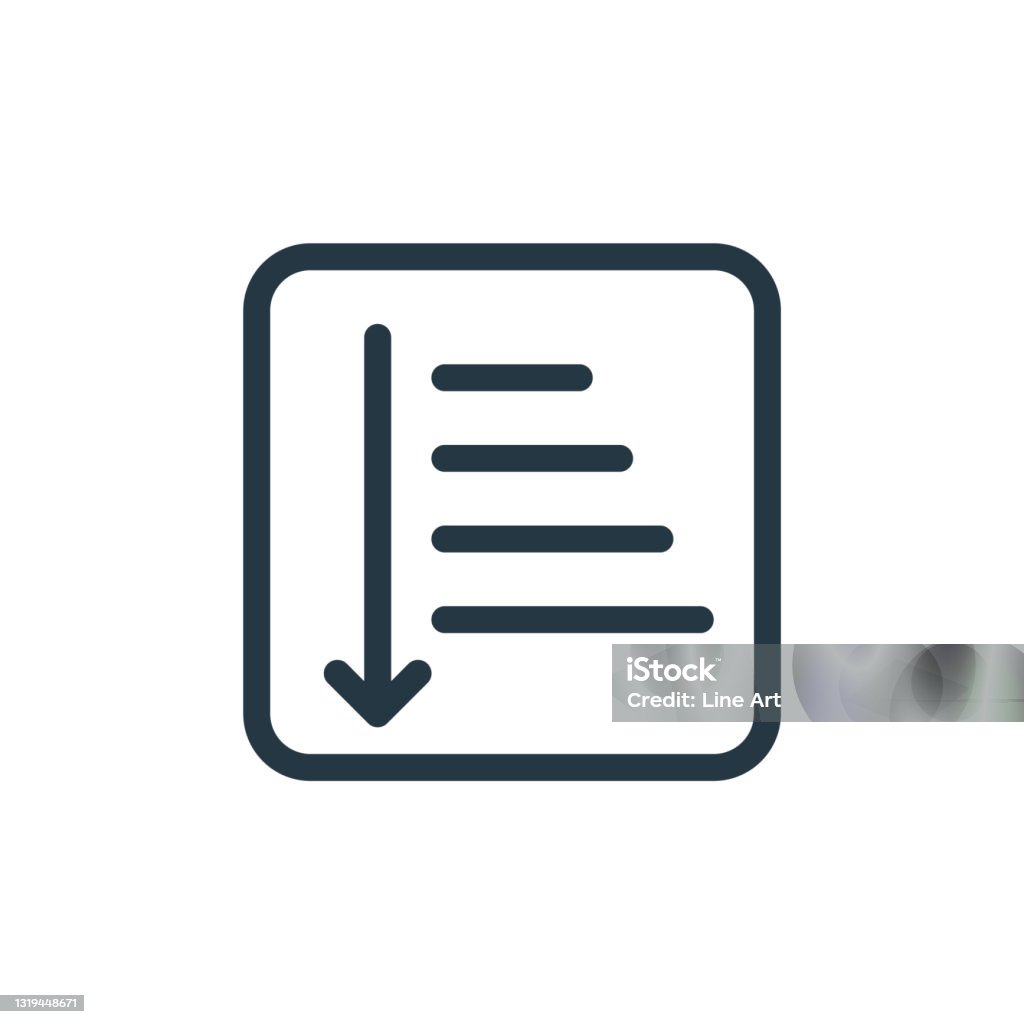 Sorting Icon Vector From Ecommerce Line Concept Thin Line Illustration ...