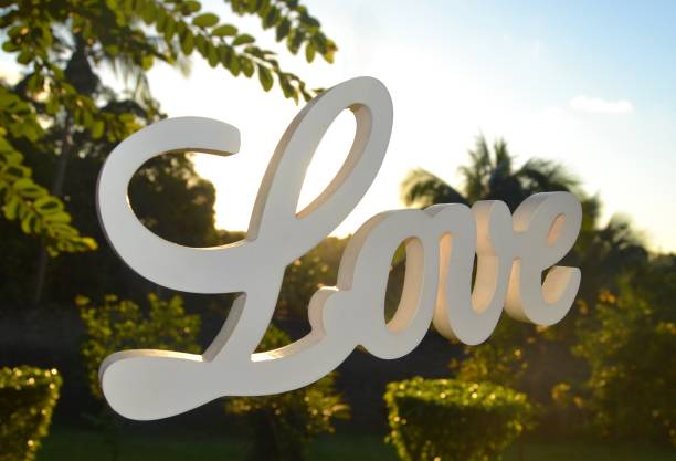 istock Love sign font in nature sundown 1319449929