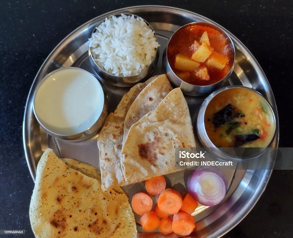 Indian Veg Meal Menu Stock Image Stock Photo - Download Image Now