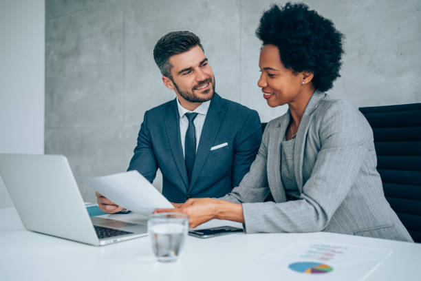istock Business people having a meeting in the office. 1319457039