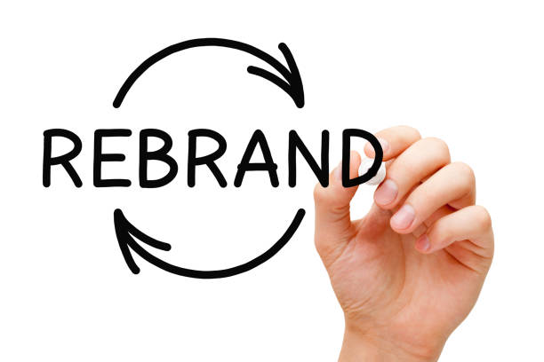 istock Hand Drawing Rebrand Arrows Business Concept 1319458151
