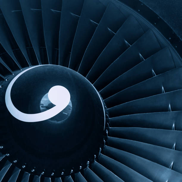 istock Aircraft jet turbine engine 1319460293