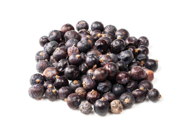 istock pie of dried juniper berries closeup on white 1319465505