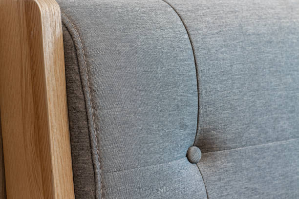 istock Wooden headboard and fabric 1319466276