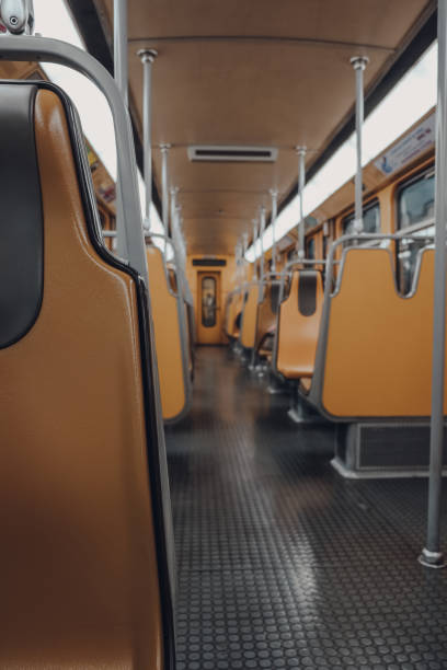 istock Empty metro carriage in Brussels, Belgium. 1319472005