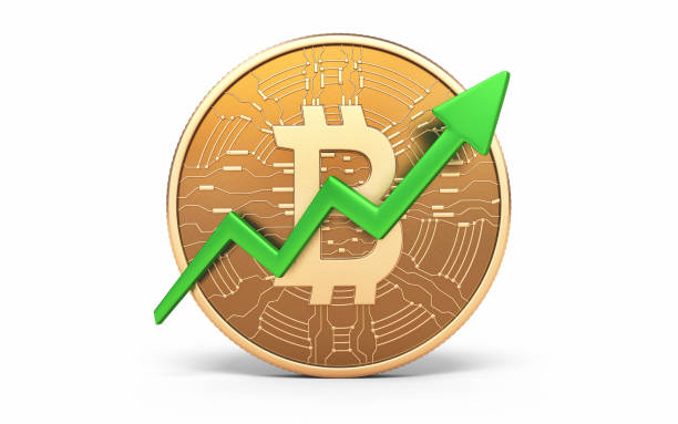 istock Bitcoin Gold Growth Chart Stock Photo 1319472852