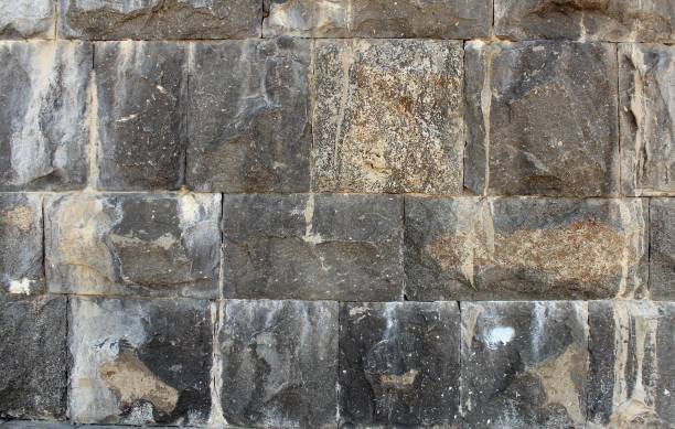 istock Textured dirty dolomite surface of river embankment 1319473172