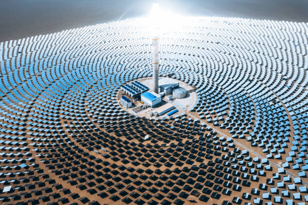 istock Drone Point View of Solar and Thermal Panels 1319478301