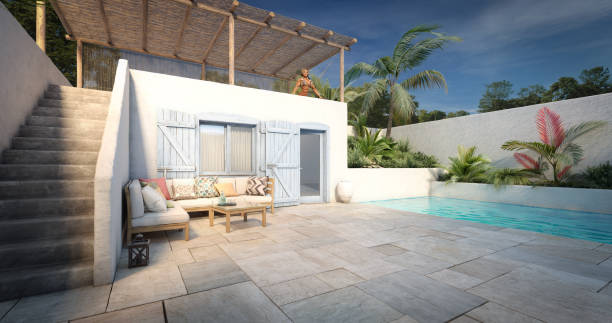 istock Small Private Resort with Swimming Pool 1319485671