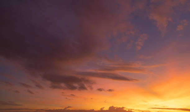 istock Sunset sky. Abstract nature background. Dramatic blue with orange colorful clouds in twilight time. 1319485823