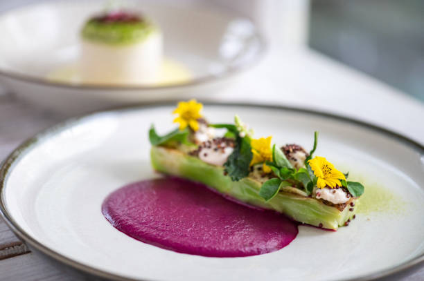 istock Plant based vegan cuisine. close up photo 1319490228