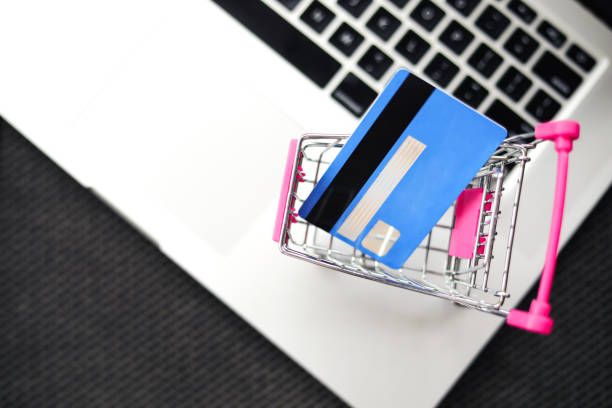 istock Shopping Online Using Credit Cards And Technology , Marketing Executive 1319490288