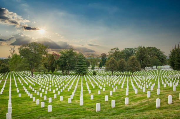 istock Military Cemetery at Dawn 1319498066