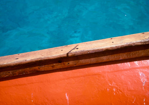 Boat's edge in the water