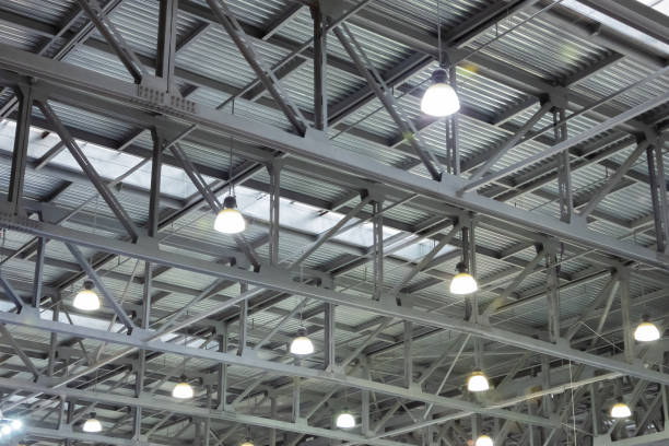 istock Pavilion ceiling with lights on, indoor view 1319500090