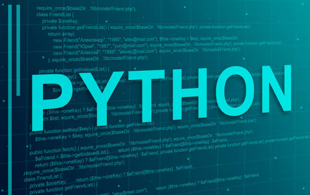 illustrations, cliparts, dessins animés et icônes de langage de programmation python sur fond technologique avec éléments de code - python