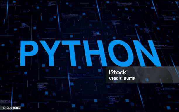 Python Language Back Grpund Python Programming Language On Technological Background With Code ...
