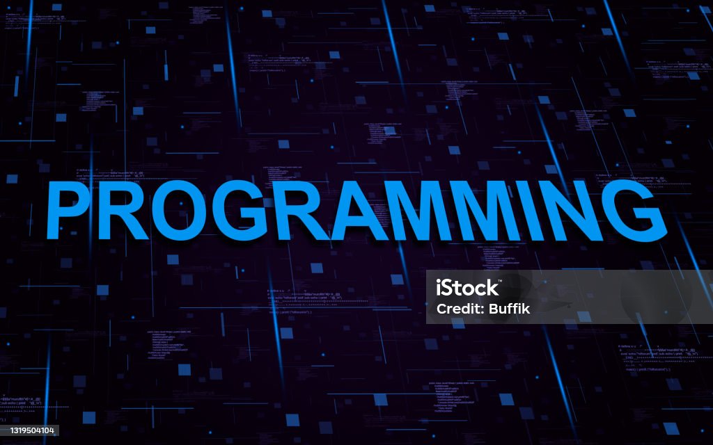 Coding Graphics Element Background Programming On Technological Background With Code Elements And Lights ...