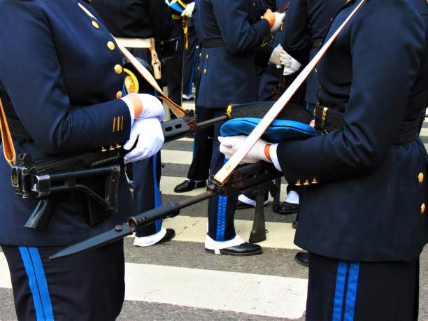 istock The military parade for Independence day. 1319511378