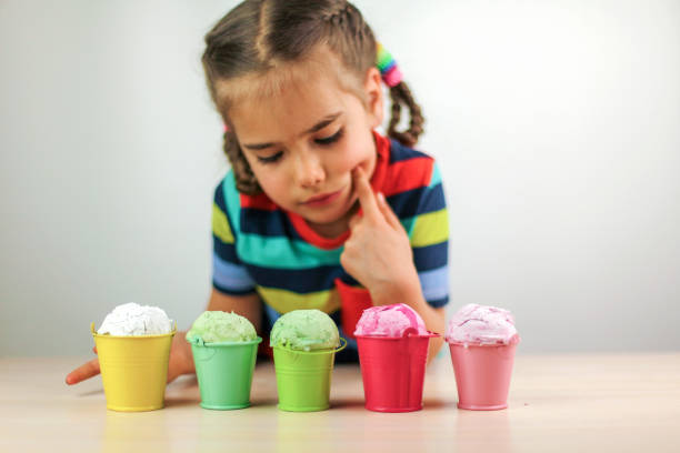Kids eating an ice cream