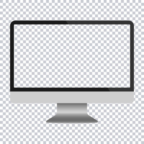 Vector laptop isolated on white background with transparent shadow. Transparent background Vector laptop isolated on white background with transparent shadow. Transparent background. monitoring equipment stock illustrations
