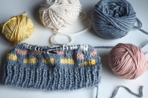 istock Knitting a hat in the round 1319520263