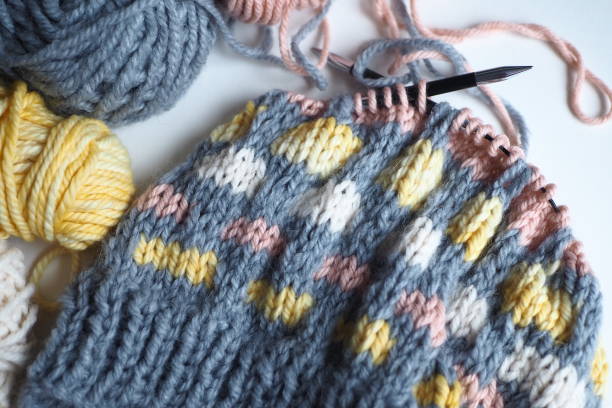 istock Knitting a hat in the round 1319520278