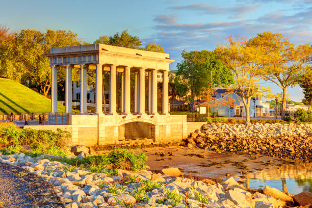 skała plymouth - plymouth rock zdjęcia i obrazy z banku zdjęć