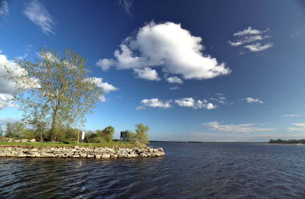 Thoroughly idyllic scene looking out into the Bay of Quinte from Trenton, Quinte West.