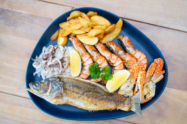 istock seafood platter with spicy sauce 1319543981
