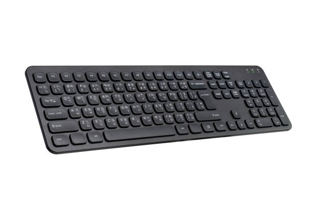 istock Slim thai and english keyboard, isolated on white background. 1319544170