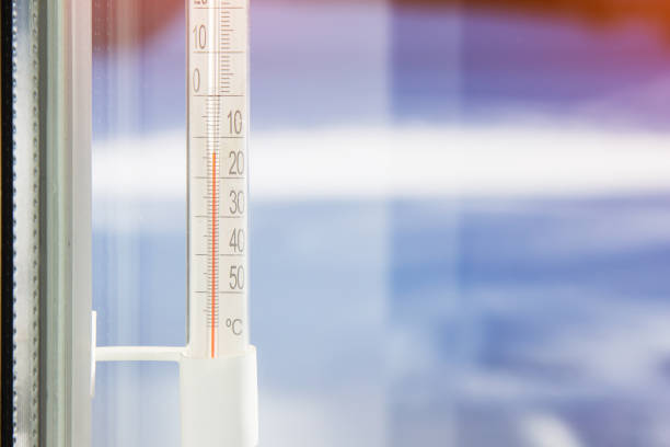 istock The thermometer is on the window 1319546339